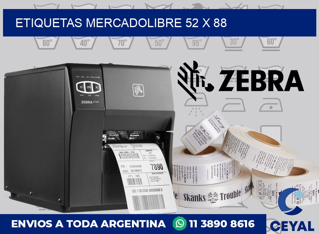 etiquetas mercadolibre 52 x 88