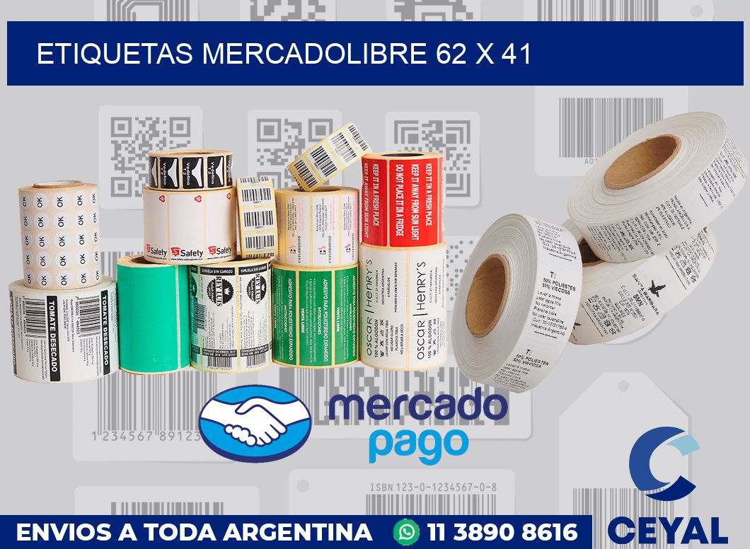 etiquetas mercadolibre 62 x 41