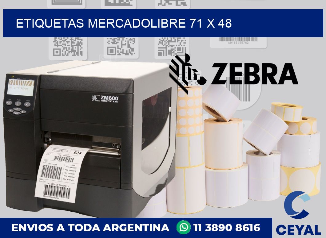 etiquetas mercadolibre 71 x 48