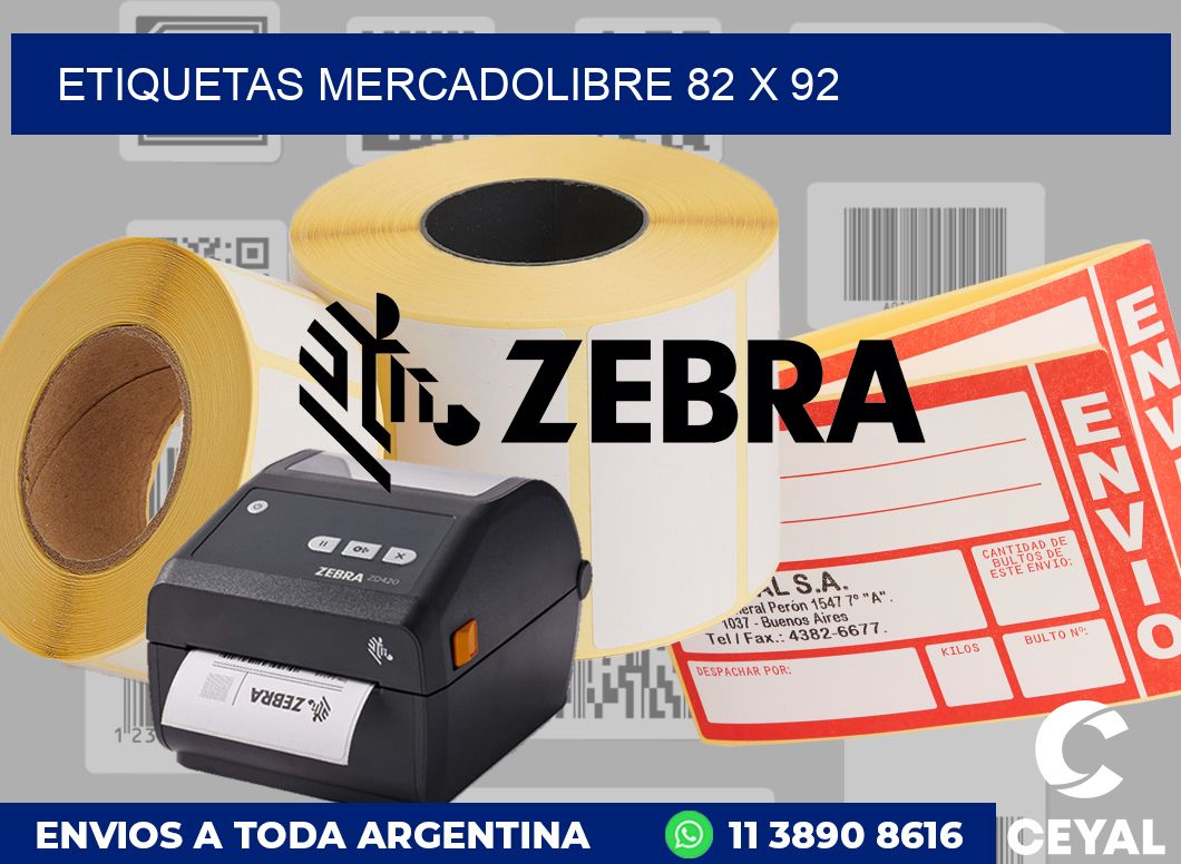 etiquetas mercadolibre 82 x 92