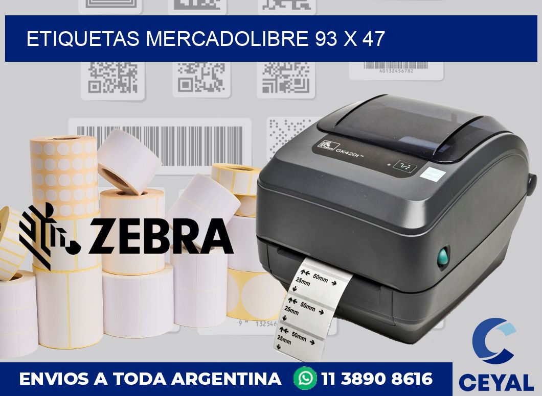 etiquetas mercadolibre 93 x 47