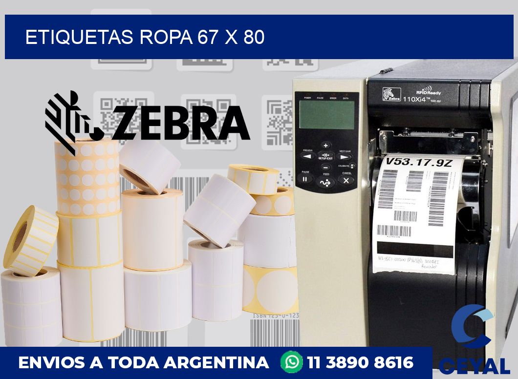 etiquetas ropa 67 x 80