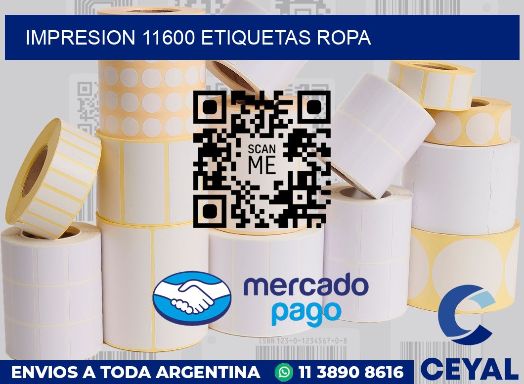 impresion 11600 etiquetas ropa