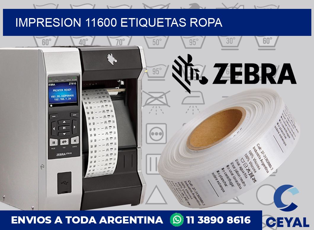 impresion 11600 etiquetas ropa