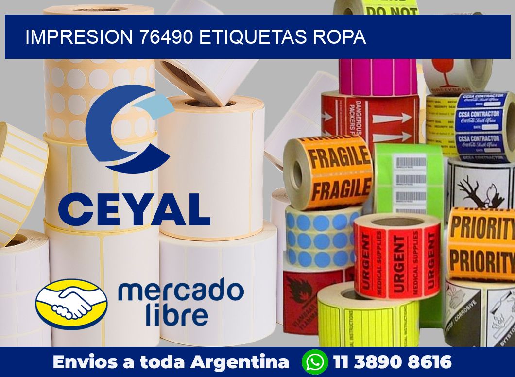 impresion 76490 etiquetas ropa
