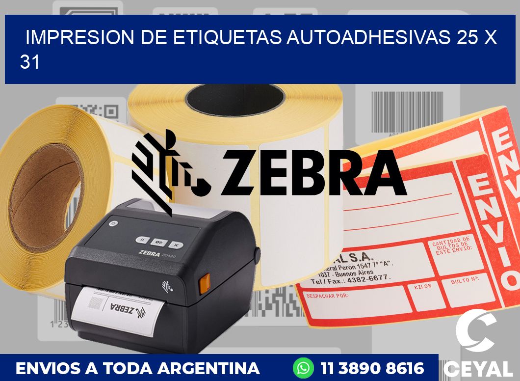 impresion de etiquetas autoadhesivas 25 x 31