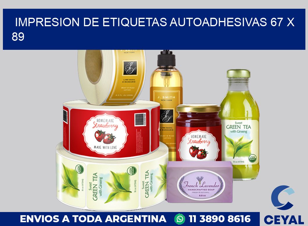 impresion de etiquetas autoadhesivas 67 x 89