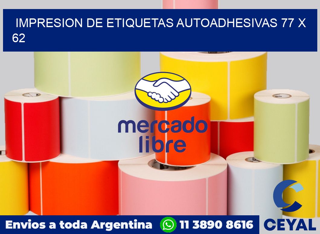 impresion de etiquetas autoadhesivas 77 x 62