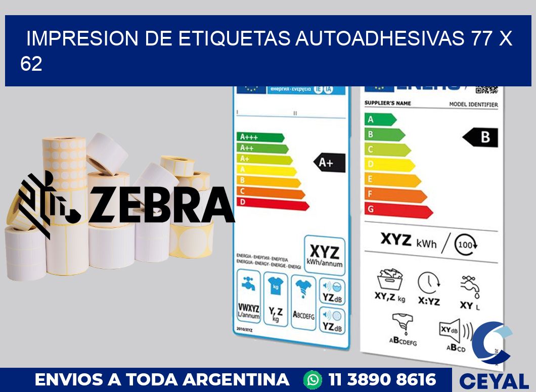 impresion de etiquetas autoadhesivas 77 x 62