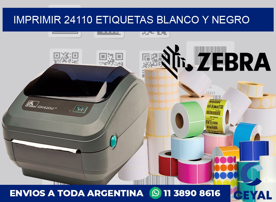imprimir 24110 etiquetas blanco y negro