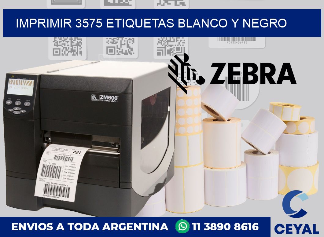 imprimir 3575 etiquetas blanco y negro