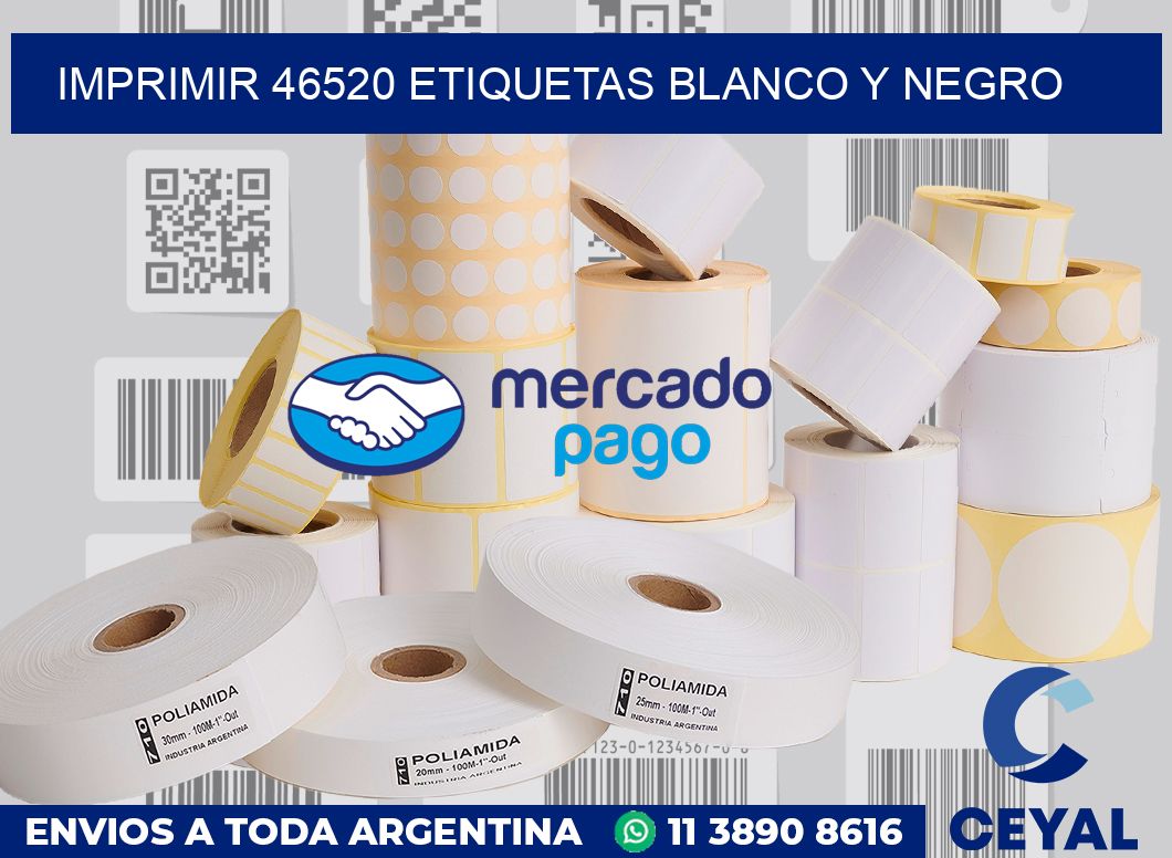imprimir 46520 etiquetas blanco y negro