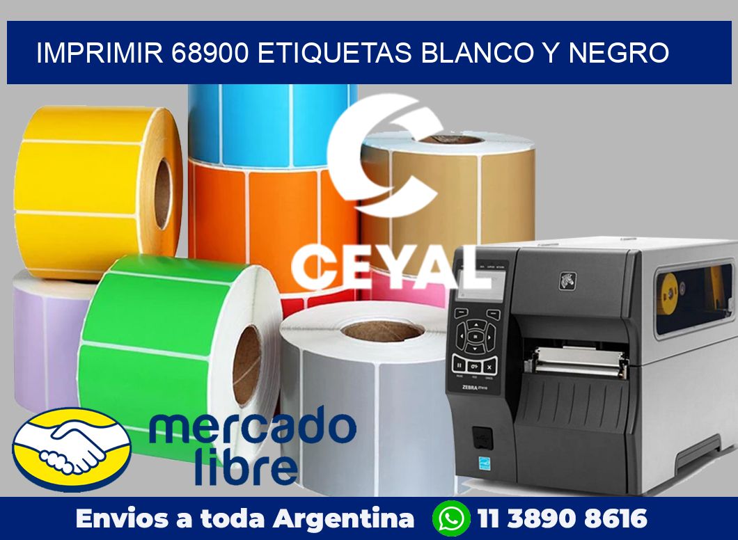 imprimir 68900 etiquetas blanco y negro