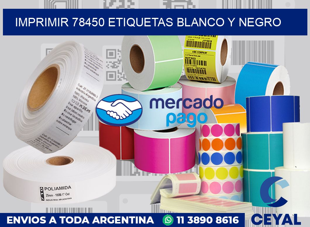 imprimir 78450 etiquetas blanco y negro