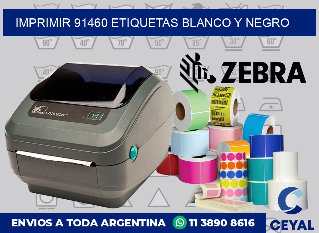 imprimir 91460 etiquetas blanco y negro