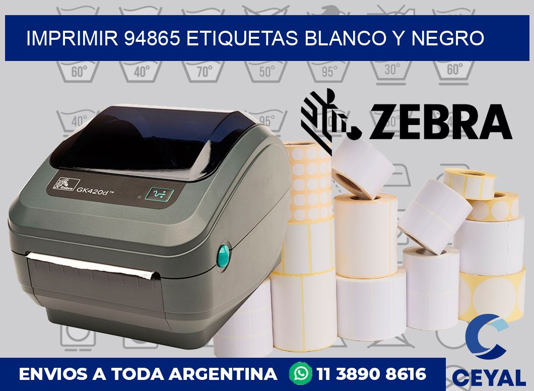 imprimir 94865 etiquetas blanco y negro