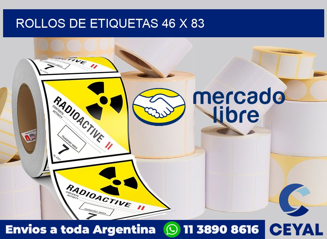 rollos de etiquetas 46 x 83