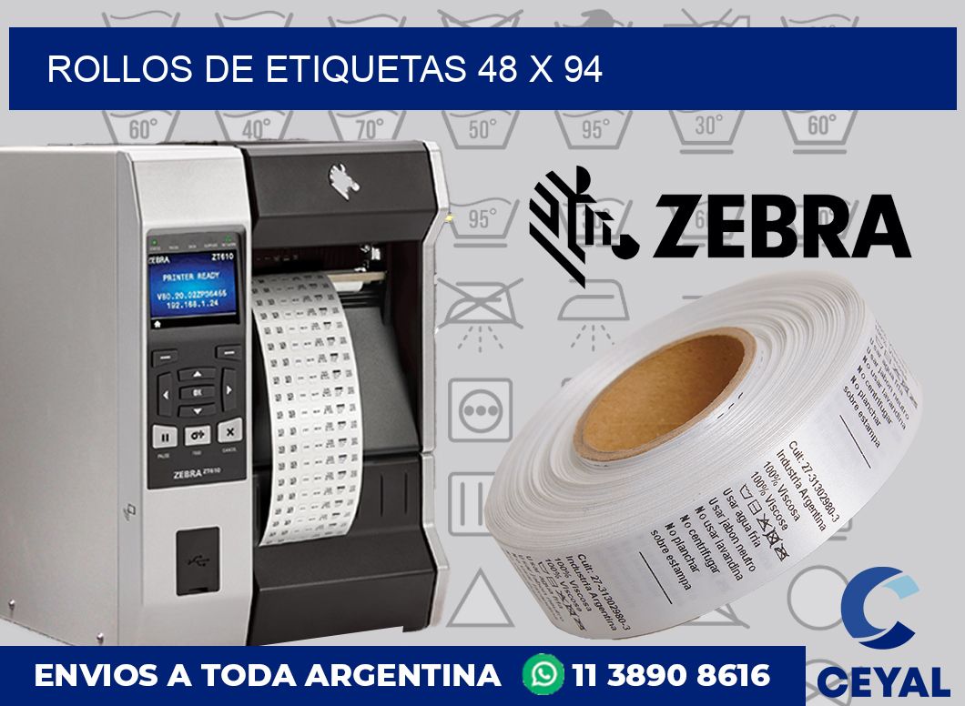 rollos de etiquetas 48 x 94