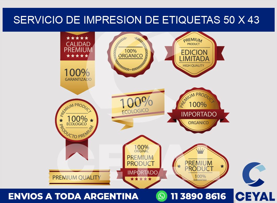 servicio de impresion de etiquetas 50 x 43