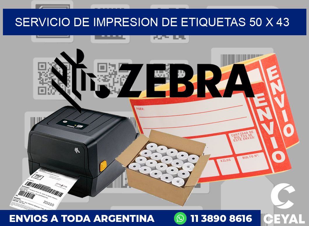 servicio de impresion de etiquetas 50 x 43