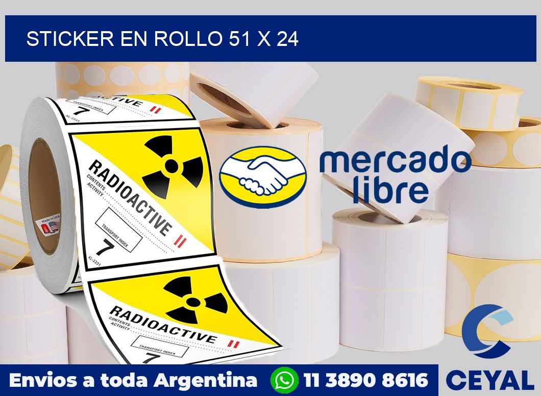 sticker en rollo 51 x 24