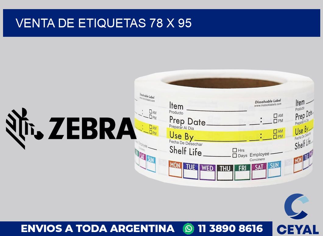 venta de etiquetas 78 x 95