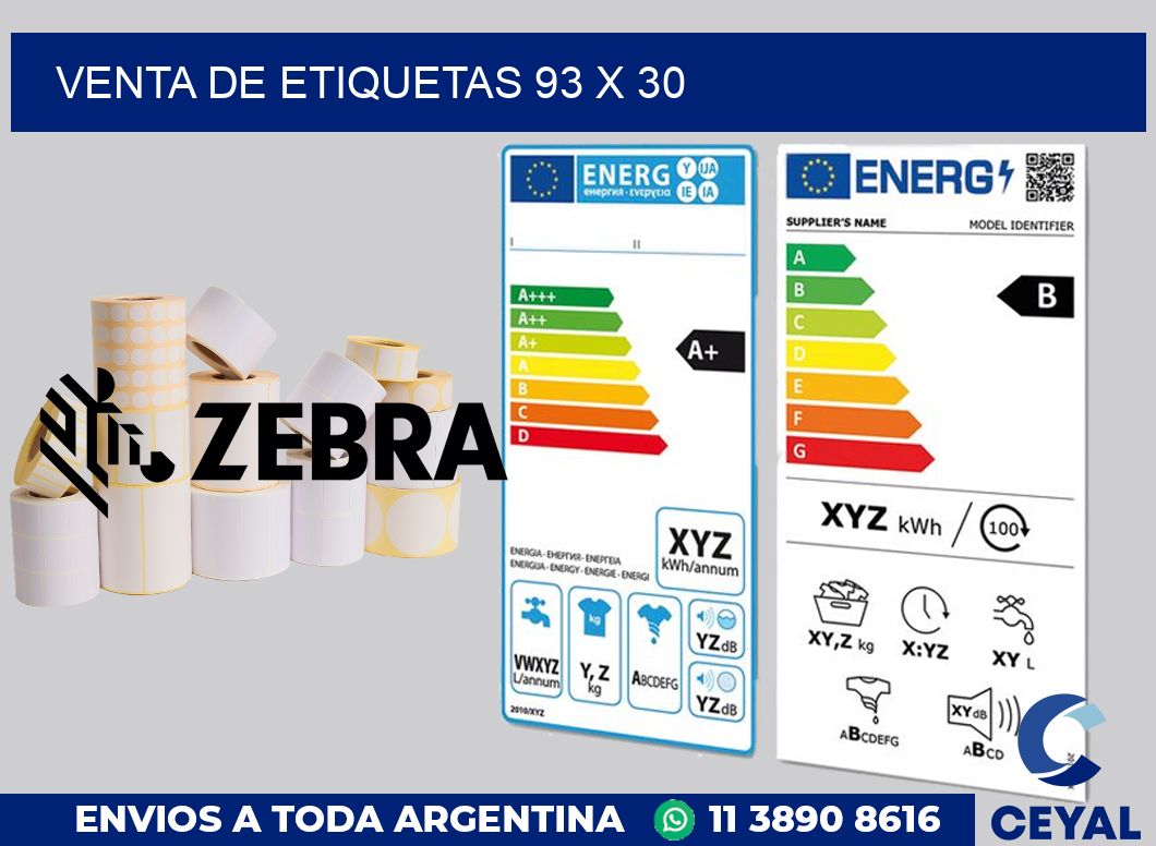 venta de etiquetas 93 x 30