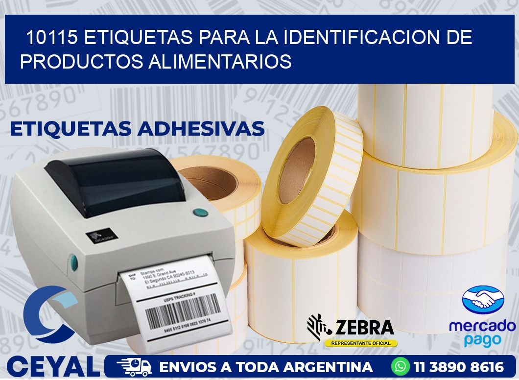 10115 ETIQUETAS PARA LA IDENTIFICACION DE PRODUCTOS ALIMENTARIOS