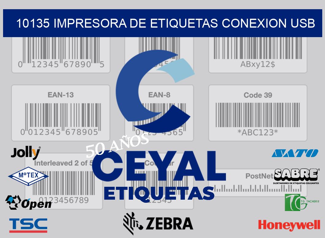 10135 IMPRESORA DE ETIQUETAS CONEXION USB
