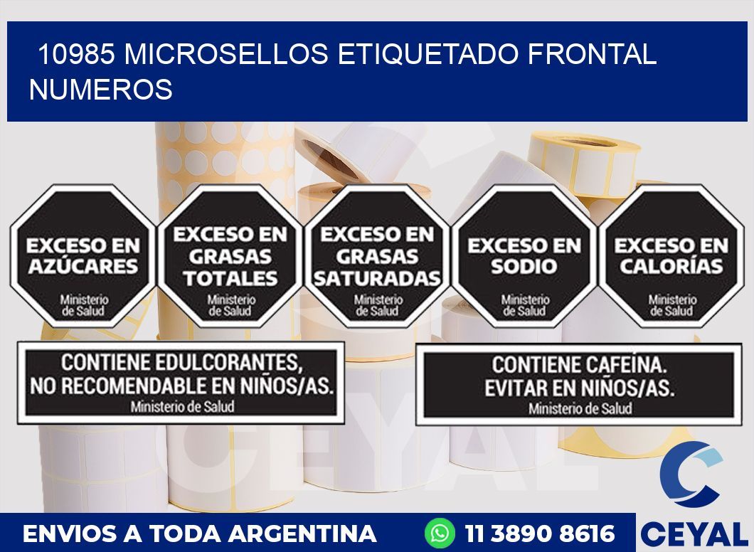 10985 MICROSELLOS ETIQUETADO FRONTAL NUMEROS