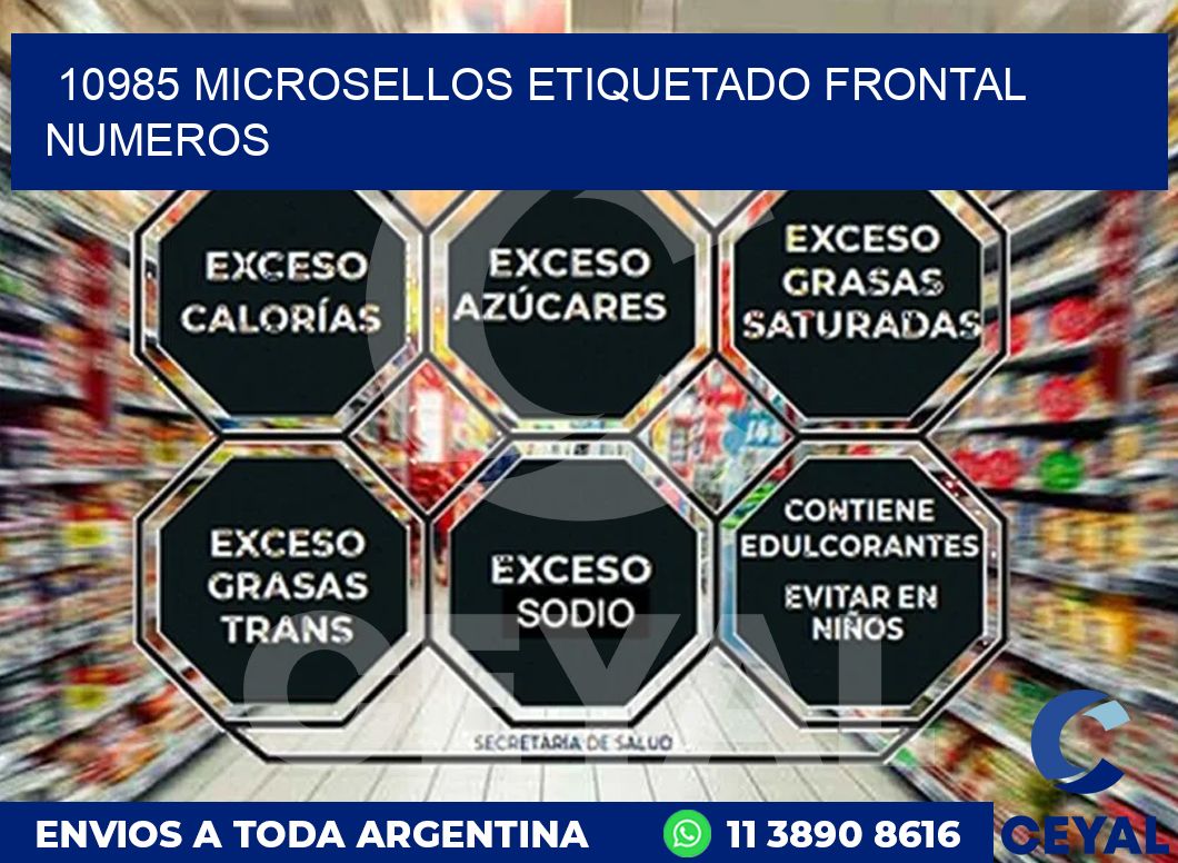10985 MICROSELLOS ETIQUETADO FRONTAL NUMEROS