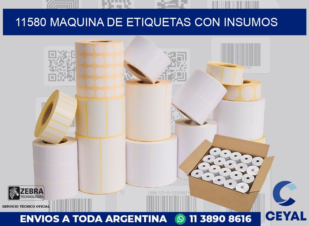 11580 MAQUINA DE ETIQUETAS CON INSUMOS