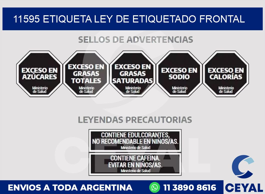 11595 ETIQUETA LEY DE ETIQUETADO FRONTAL