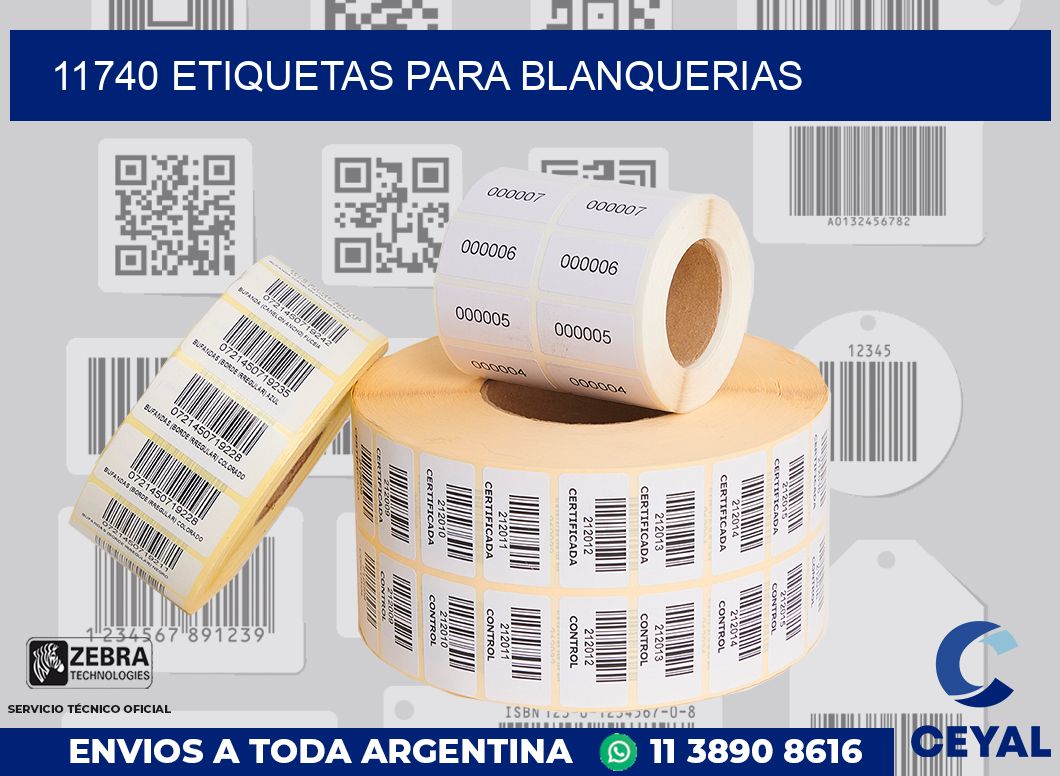 11740 ETIQUETAS PARA BLANQUERIAS