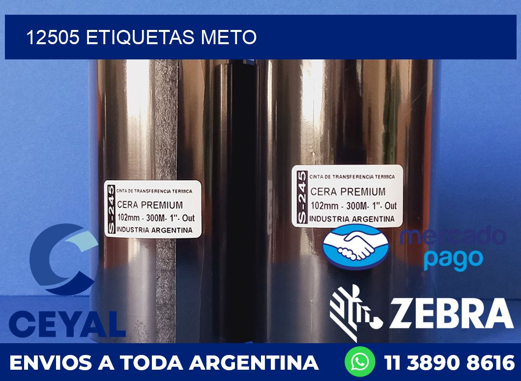 12505 ETIQUETAS METO