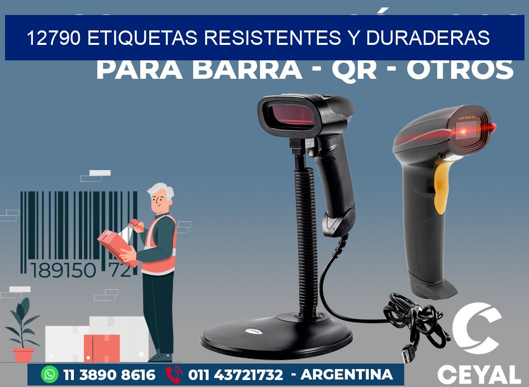 12790 ETIQUETAS RESISTENTES Y DURADERAS