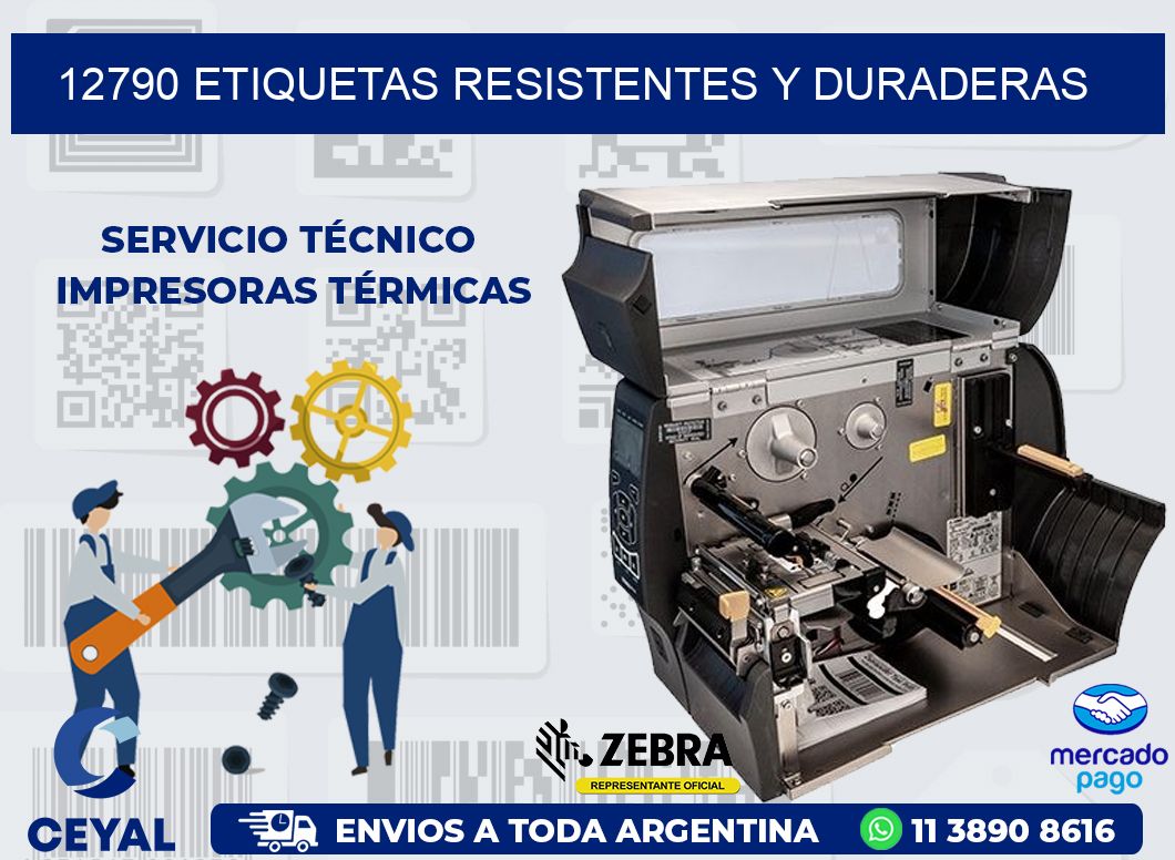 12790 ETIQUETAS RESISTENTES Y DURADERAS
