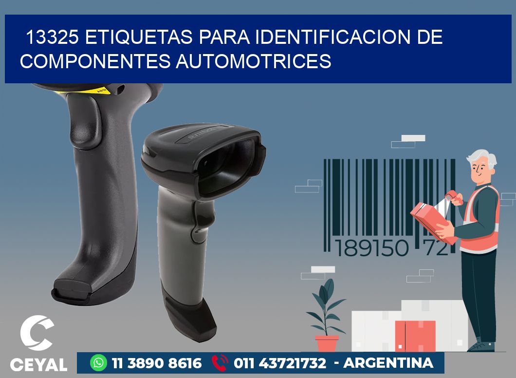 13325 ETIQUETAS PARA IDENTIFICACION DE COMPONENTES AUTOMOTRICES
