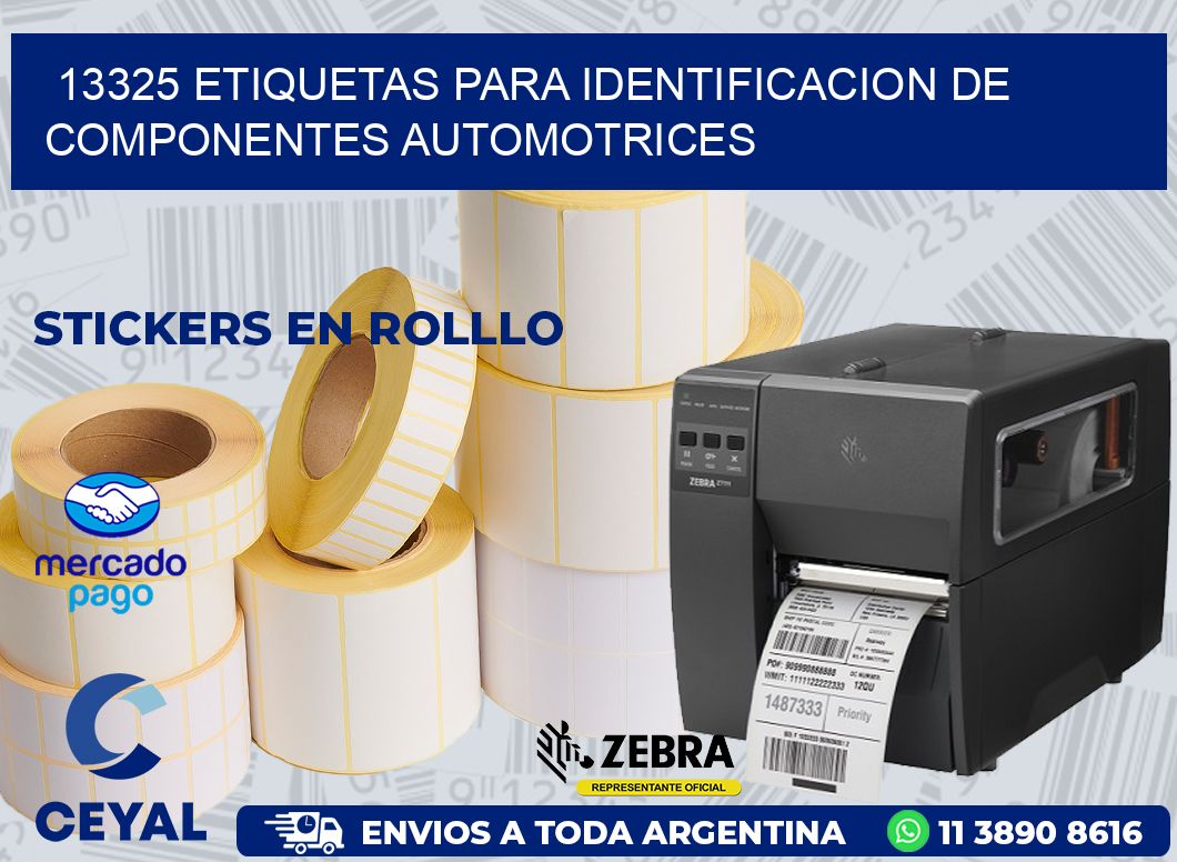 13325 ETIQUETAS PARA IDENTIFICACION DE COMPONENTES AUTOMOTRICES