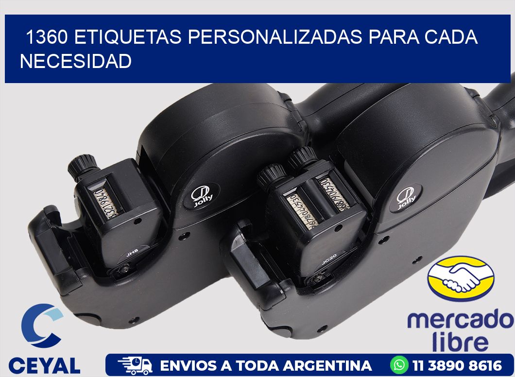 1360 ETIQUETAS PERSONALIZADAS PARA CADA NECESIDAD