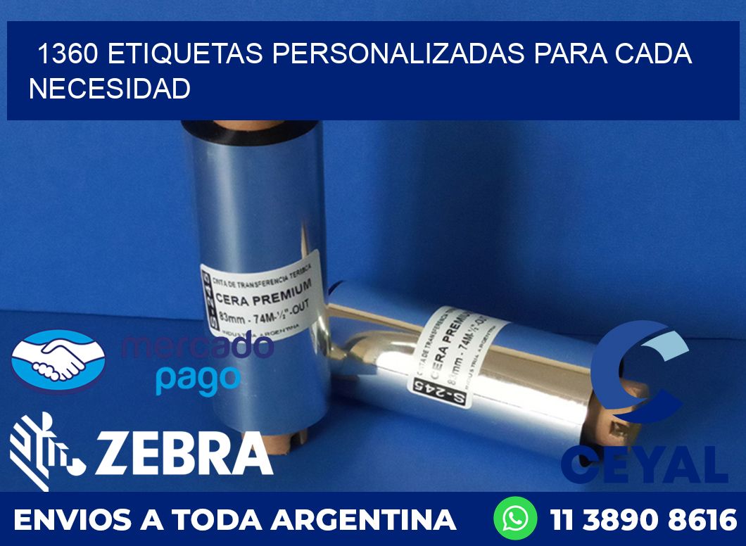 1360 ETIQUETAS PERSONALIZADAS PARA CADA NECESIDAD