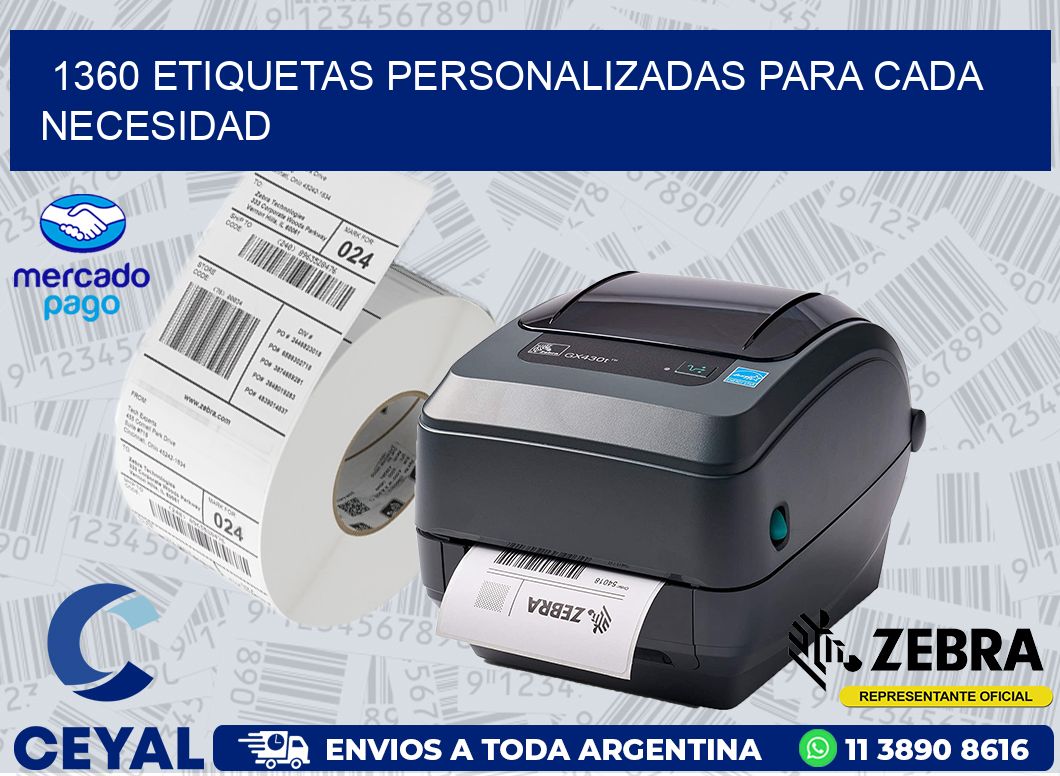 1360 ETIQUETAS PERSONALIZADAS PARA CADA NECESIDAD