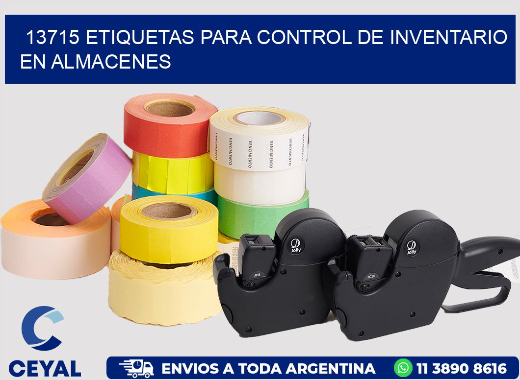13715 ETIQUETAS PARA CONTROL DE INVENTARIO EN ALMACENES