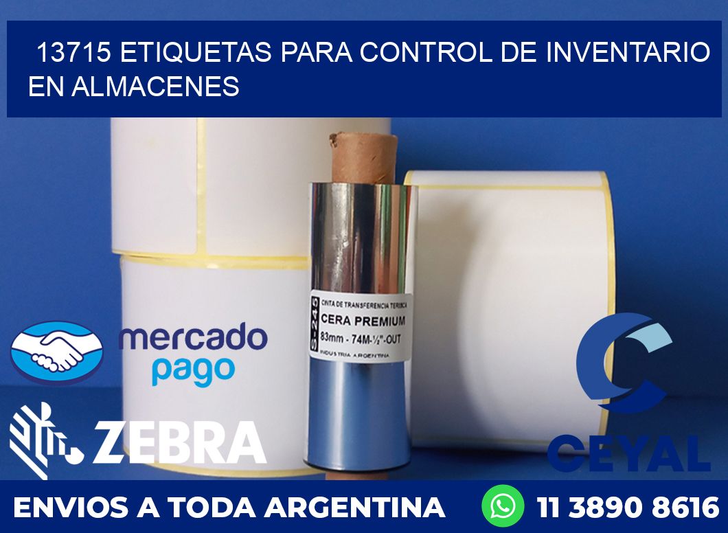 13715 ETIQUETAS PARA CONTROL DE INVENTARIO EN ALMACENES