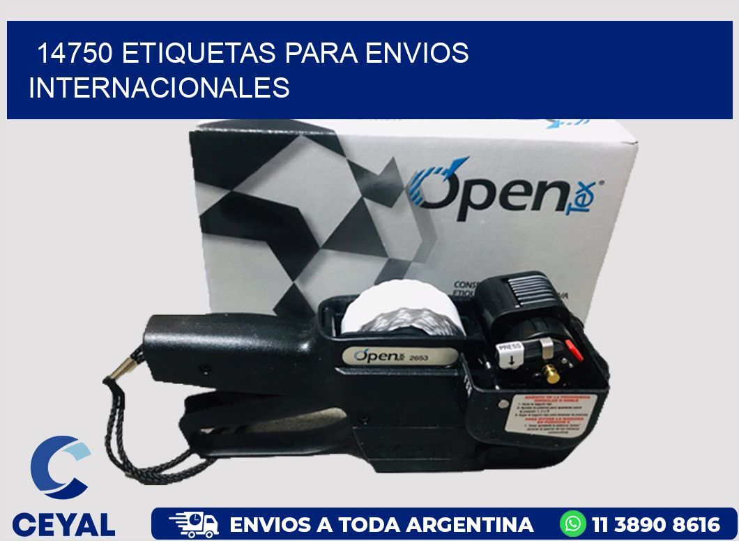 14750 ETIQUETAS PARA ENVIOS INTERNACIONALES