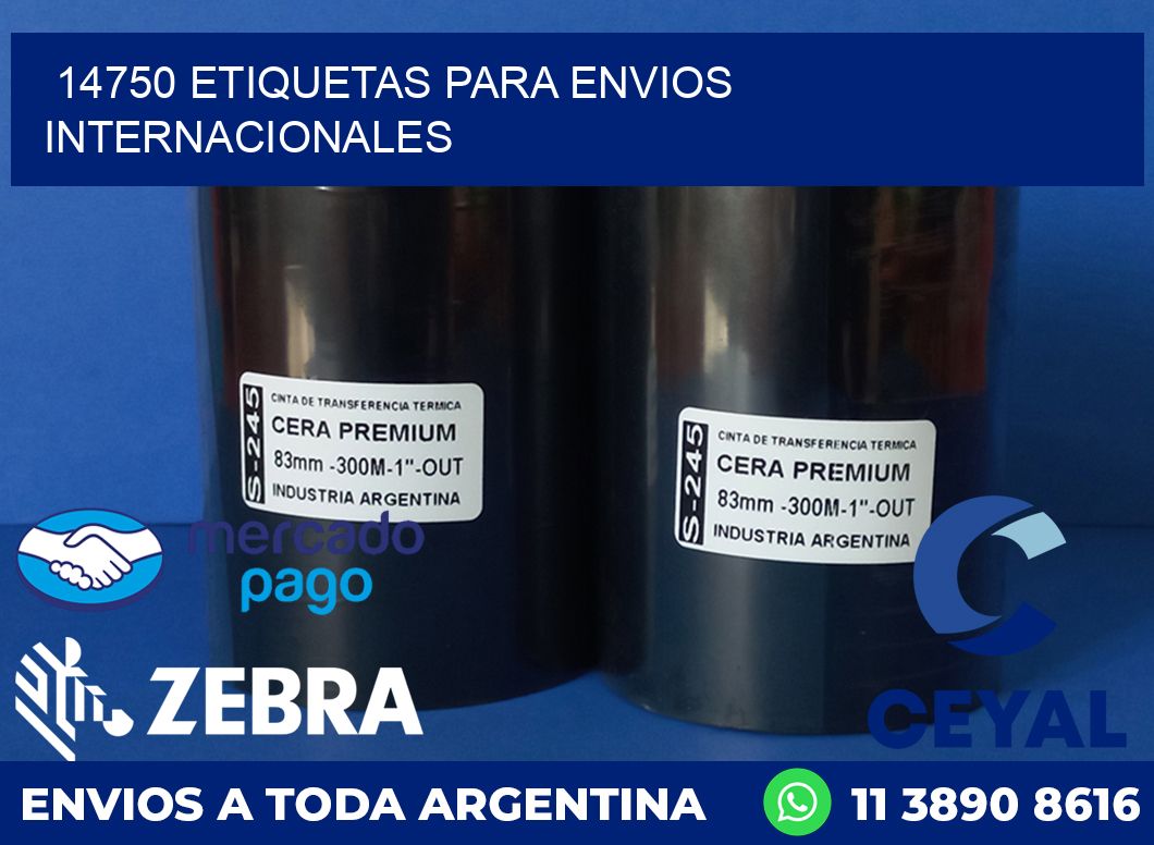 14750 ETIQUETAS PARA ENVIOS INTERNACIONALES