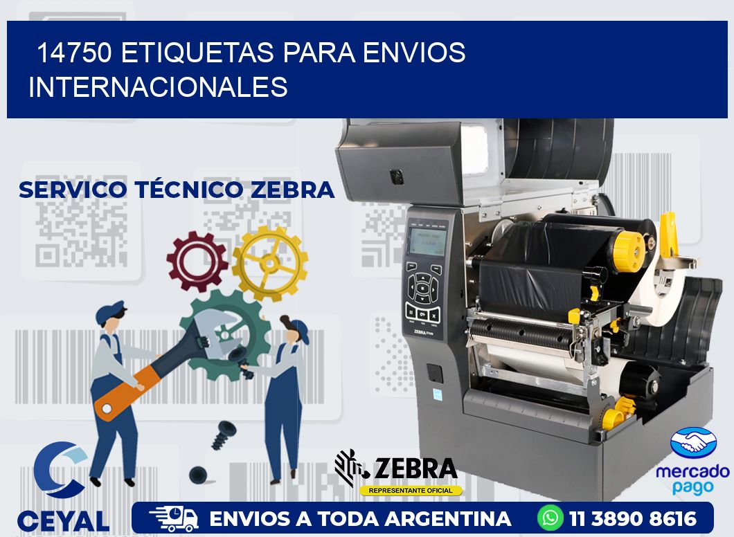 14750 ETIQUETAS PARA ENVIOS INTERNACIONALES