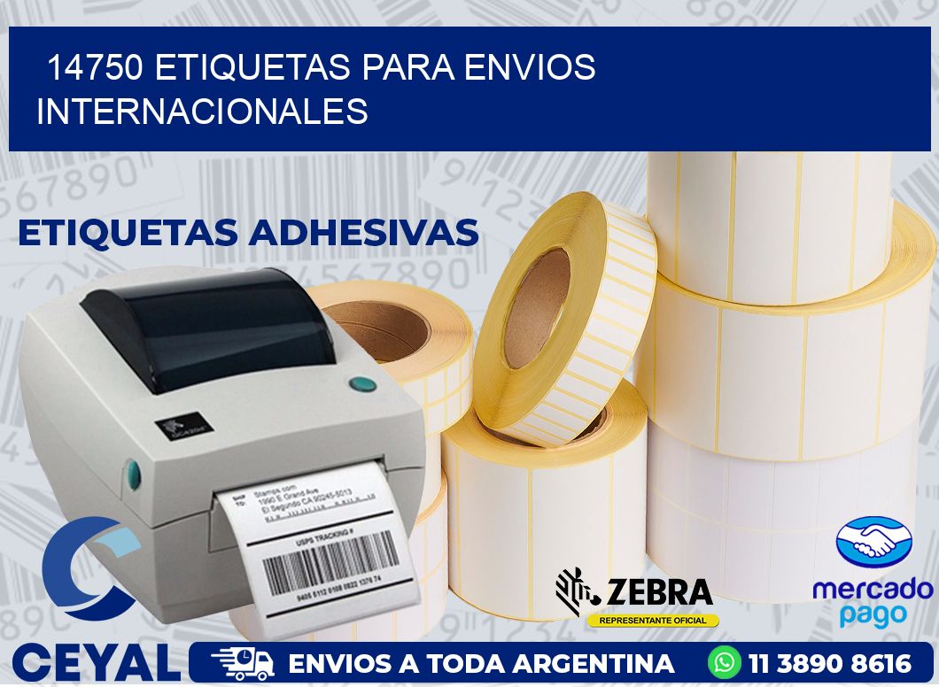 14750 ETIQUETAS PARA ENVIOS INTERNACIONALES