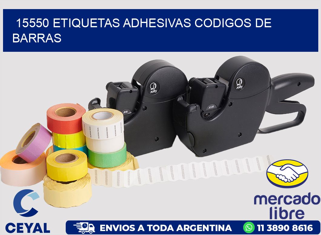 15550 ETIQUETAS ADHESIVAS CODIGOS DE BARRAS