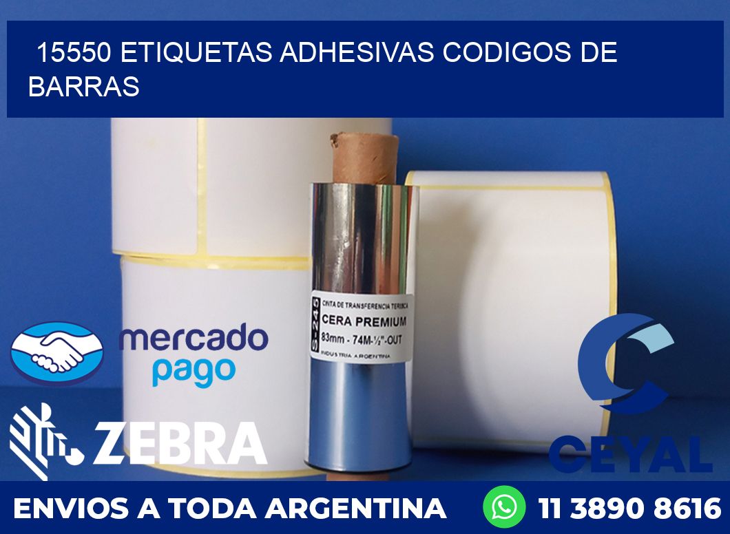 15550 ETIQUETAS ADHESIVAS CODIGOS DE BARRAS